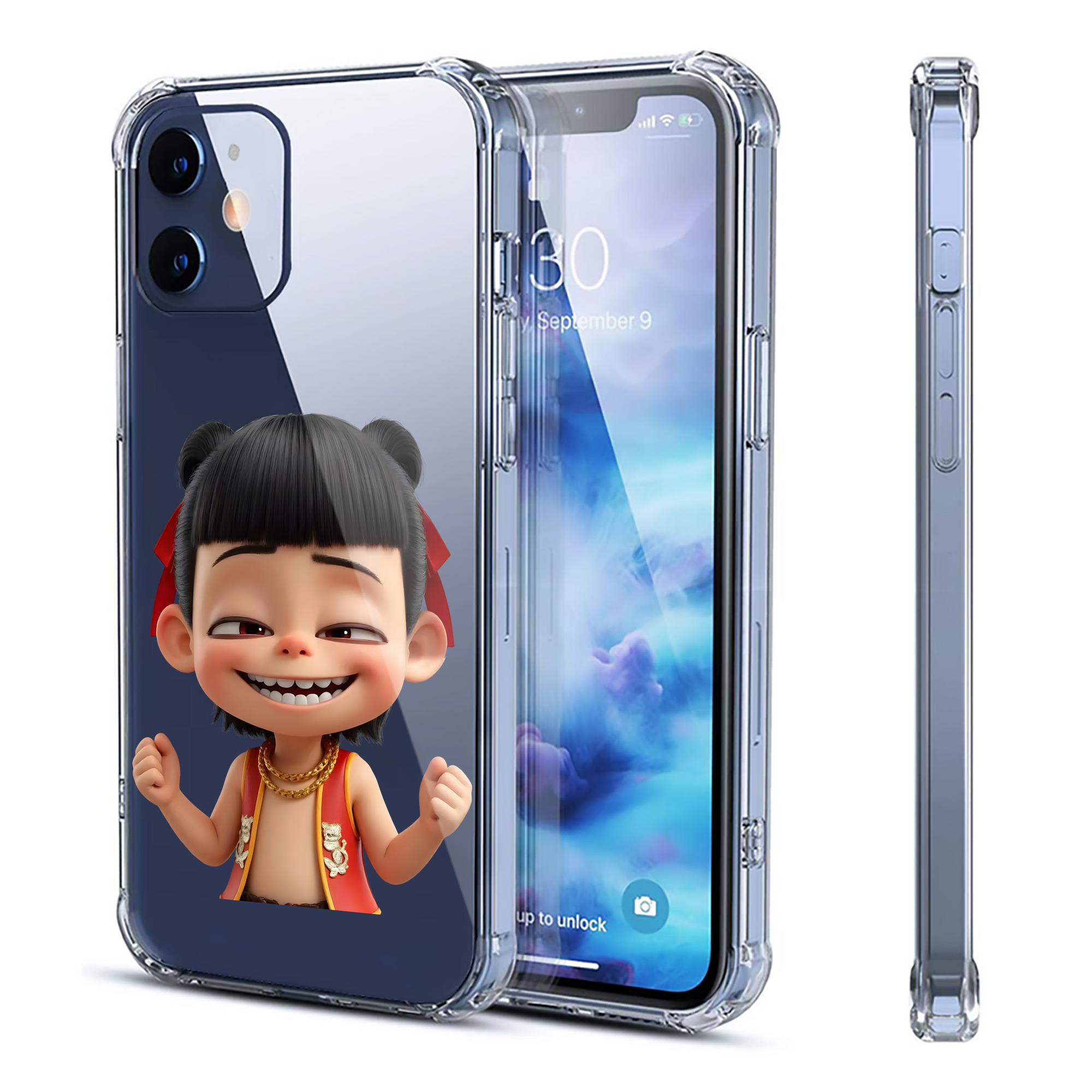 （画像用） Ne Zha 2 ナタ 魔童の大暴れ 【iPhone 12シリーズ対応】透明スマホケース（クリアソフトケース）